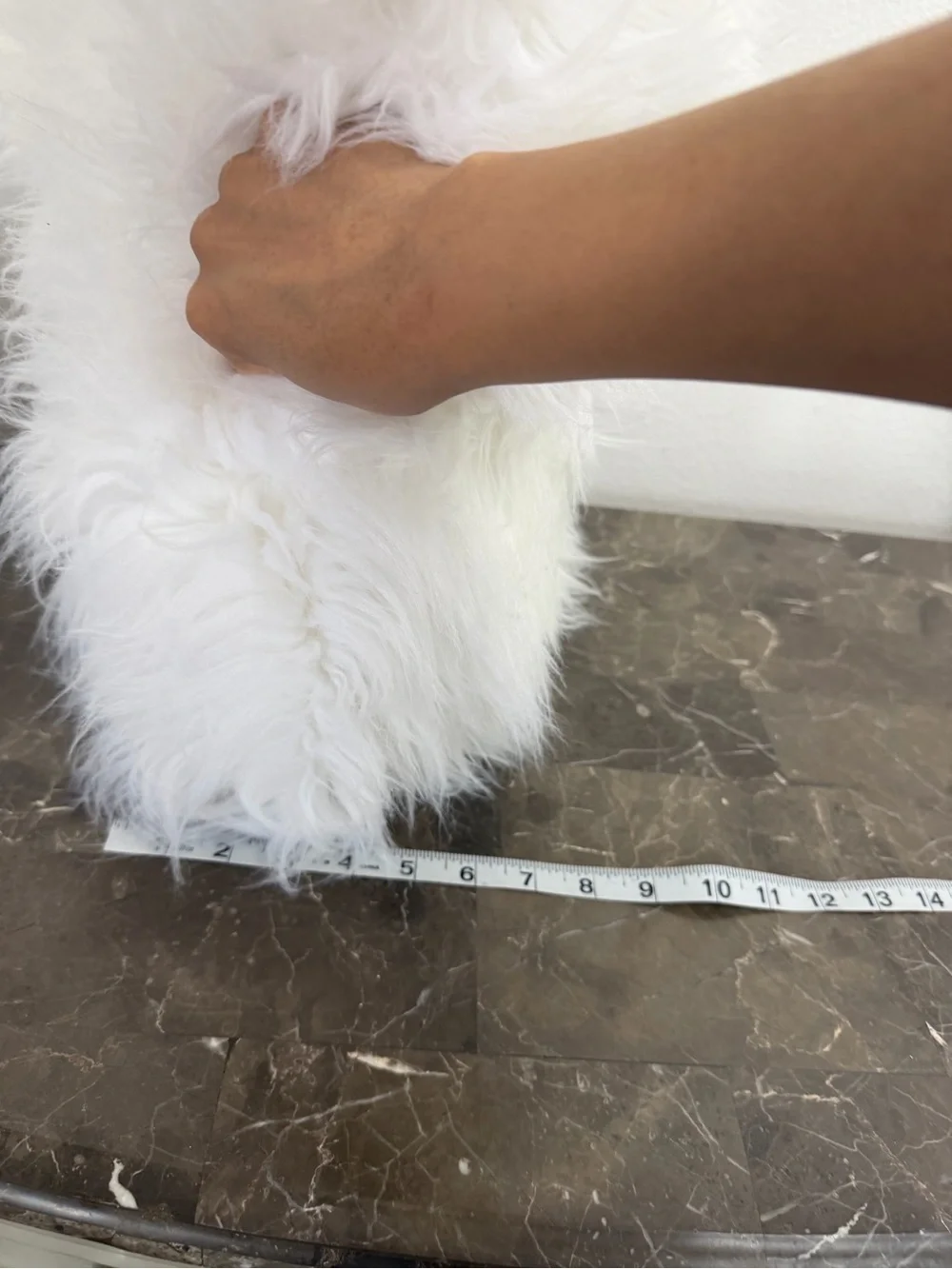 White Faux Fur Accent Pillows (Set of 2)